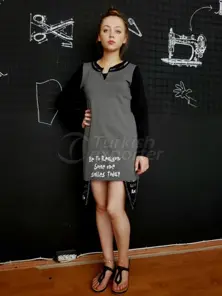 Gray-Black Mini Dress