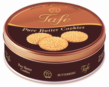 Biscoitos de Manteiga Pura Tafe Caixa de Lata de Presente 320g - código 292