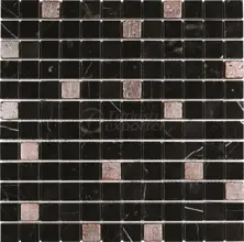 2,3x2,3 Toros Black Argent Mosaic