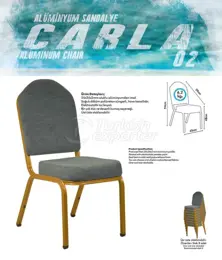 Chaises de banquet en aluminium CARLA02