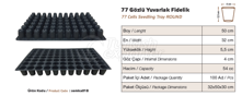 77  Cells Round Seedling Tray
