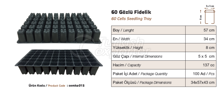 60 células Seeding Tray Square