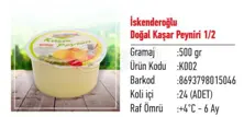 Natural Kashar Cheese 500Gr