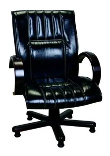 Wood Polished Manager Chair Seymen