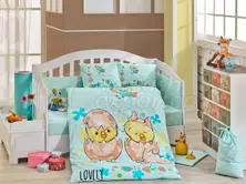 Lovely Mint - Conjunto de roupa de cama de bebê (8698499129337)