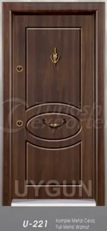 Steel Door Walnut Panel U 221