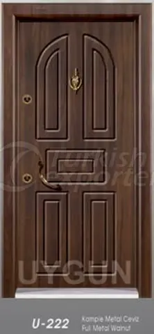 Steel Door Walnut Panel U 222