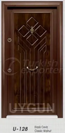 Steel Door Walnut Serie U 128