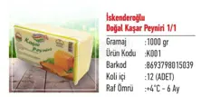Natural Kashar Cheese 1000Gr