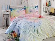 Helezon Pink - Tie-Dye Conjunto de roupa de cama de solteiro (8698499127944)