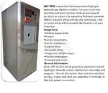 HRF3000 Hydrogen Plasma Sterilizer