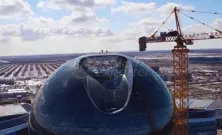 Construcción de la esfera de la EXPO 2017