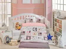 Rosa Sweethome -Baby conjunto de roupa de cama (8698499129405)