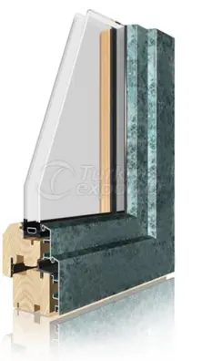 Sistemas de ventanas y puertas de aluminio de madera -Bronz