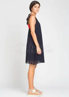 Maryline Dress - Navy-Red
