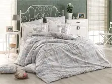 الينورا رمادي - مجموعة بياضات سرير مفرد من بوبين (8698499116764)