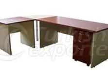 Ceylin Officer Table L Type Laminate
