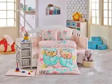 سلمون جميل - طقم بياضات سرير أطفال (8698499129344)