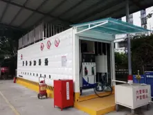 Estación de combustible portátil para contenedores