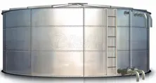 Cylindric galvanized water tank