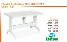 Plastic Table  - 70 x120