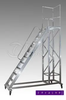 Escada de plataforma de alumínio