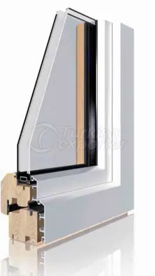 Sistemas de puertas y ventanas de aluminio de madera -Standart