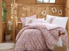 Giulia Pink - Conjunto de roupa de cama de solteiro Poplin (8698499123687)