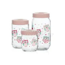 3 pcs decorated jar set