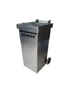 240-литровый металлический контейнер для мусора