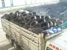 neumático para ser reciclado