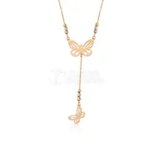 14 Carat Gold Butterfly Necklace