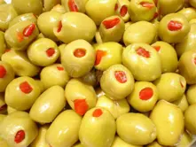 Red Pepper Stuffed Green Olives