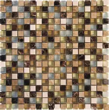 1,5x1,5 Emperador Dark Light Mosaic