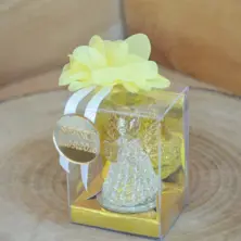 Gift Golden Angel Crystal Glass Ornament