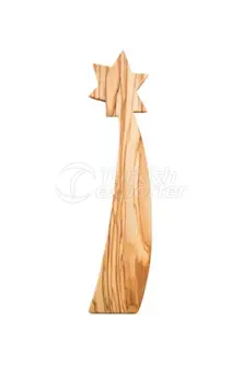 Handcrafted Wood Spatula, Star Design