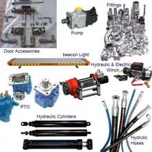 HYDRAULIC PARTS PUMP, PTO, CYLINDERS, FLANGE, PIPE FITTINGS,CLAMP,HOSE,VALVE, REDUCTOR,MOTOR