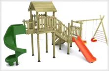 Ahşap Çocuk Oyun Parkı Ekipmanları BAB-P-15505