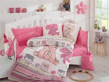 Tombik Pink -Baby Bed Linen Set (8698499125117)