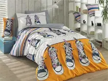 Layla Amarelo - Kit de roupa de cama de solteiro Poplin (8698499117020)