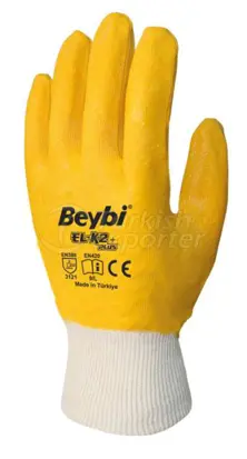 Хлопковые перчатки с покрытием из нитрила EL-K2 PLUS