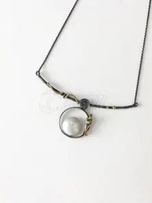 Ожерелье из серебряной птицы ручной работы