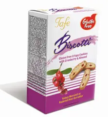 Tafe Biscotti Crispy Cookies with Cranberry and Almond - Gluten Free 120g - 371 code  