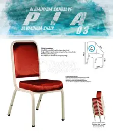 Chaises de banquet en aluminium PIA03