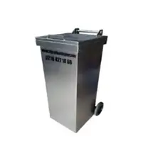 120-литровый металлический контейнер для мусора
