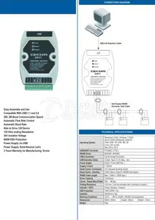 Convertisseur USB-RS485 isolé (adaptateur)