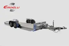 Lowering axle transport trailer