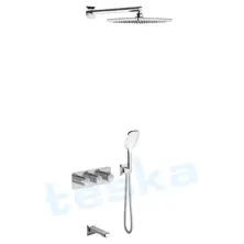 Lande Concealed Chrome Thermostatic Bathroom Battery T4000C