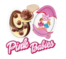 OYAL PINK BABIES   PLASTIC EGG CHOCOLATE WITH SURPRISE TOYS