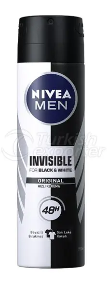 Nivea Men Spray Invisível B & Wh 150